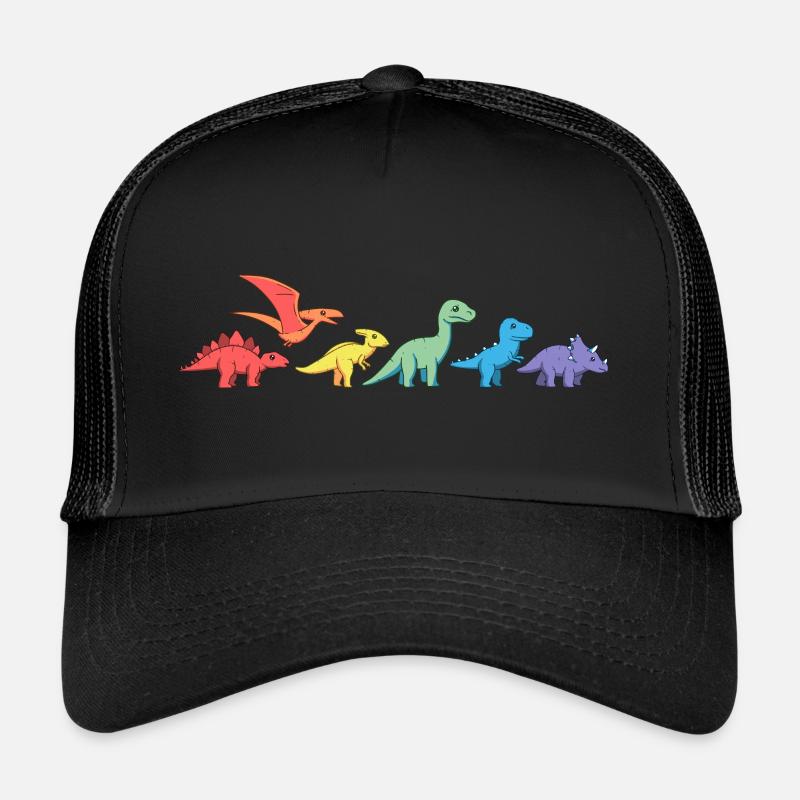 Dinos arc-en-ciel Casquette trucker 