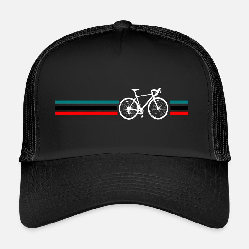 Vélo de course Cyclisme Retro - Casquette trucker  - noir/noir