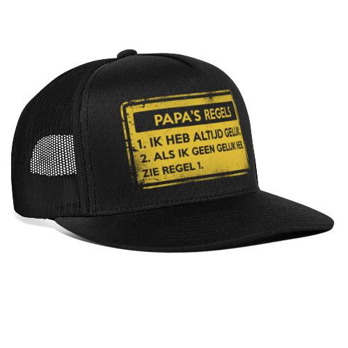 Papa's regels. Origineel cadeau. - Trucker Cap