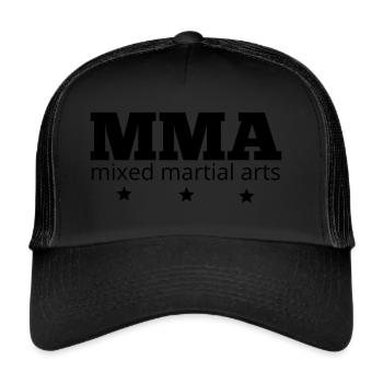 MMA - Casquette trucker  - noir/noir - Devant