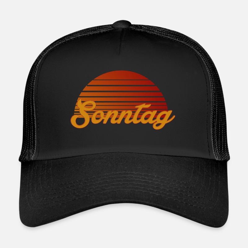 Dimanche - Casquette trucker  - noir/noir