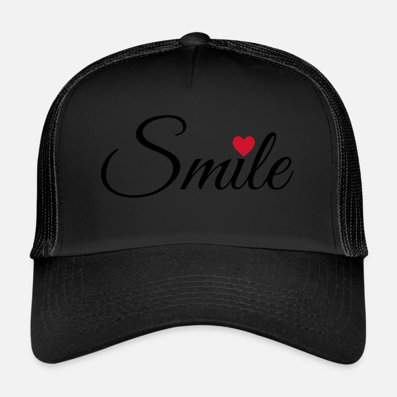Smile - Trucker Cap - Schwarz/Schwarz