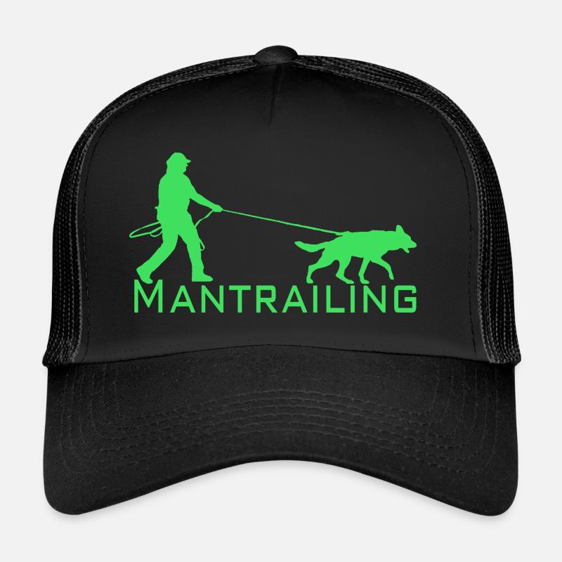 Mantrailing - Casquette trucker  - noir/noir