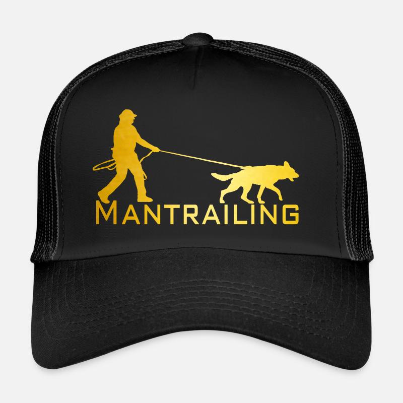 Mantrailing Gold - Trucker Cap - Schwarz/Schwarz