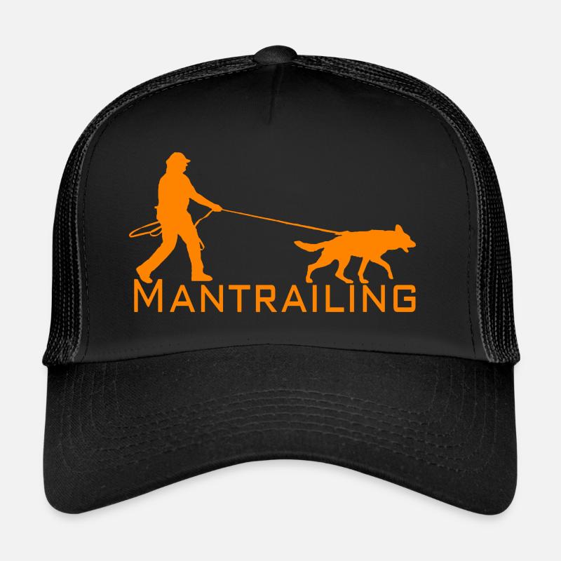 Mantrailing orange Casquette trucker 
