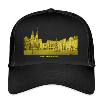 Braunschweig Niedersachsen Altstadtmarkt - Trucker Cap - Schwarz/Schwarz - Vorne
