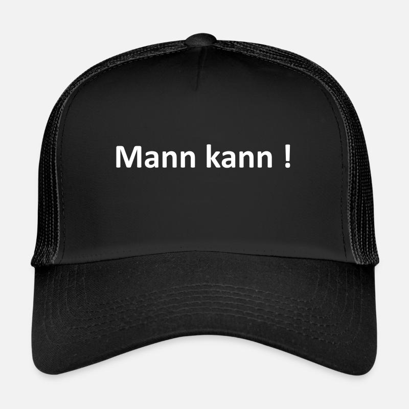 Mann kann/ Männer - Trucker Cap - Schwarz/Schwarz