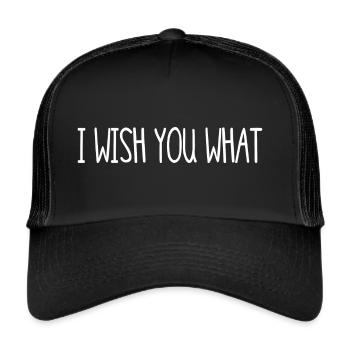 ich wünsch euch was - denglish - Trucker Cap - Schwarz/Schwarz - Vorne