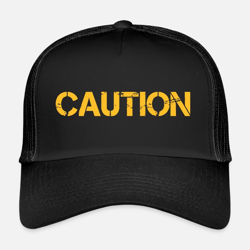CAUTION - Trucker Cap - black/black