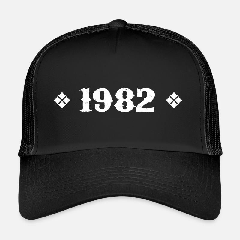 1982 - Geburtstagsgeschenk 1982 Cassique - Trucker Cap - Schwarz/Schwarz