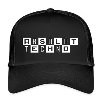 Absolut Techno / Electro Music Festival - Trucker Cap - Schwarz/Schwarz - Vorne