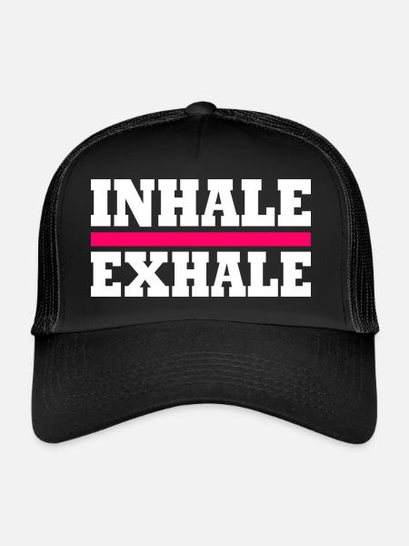 Inhale exhale - Casquette trucker  - noir/noir - Devant