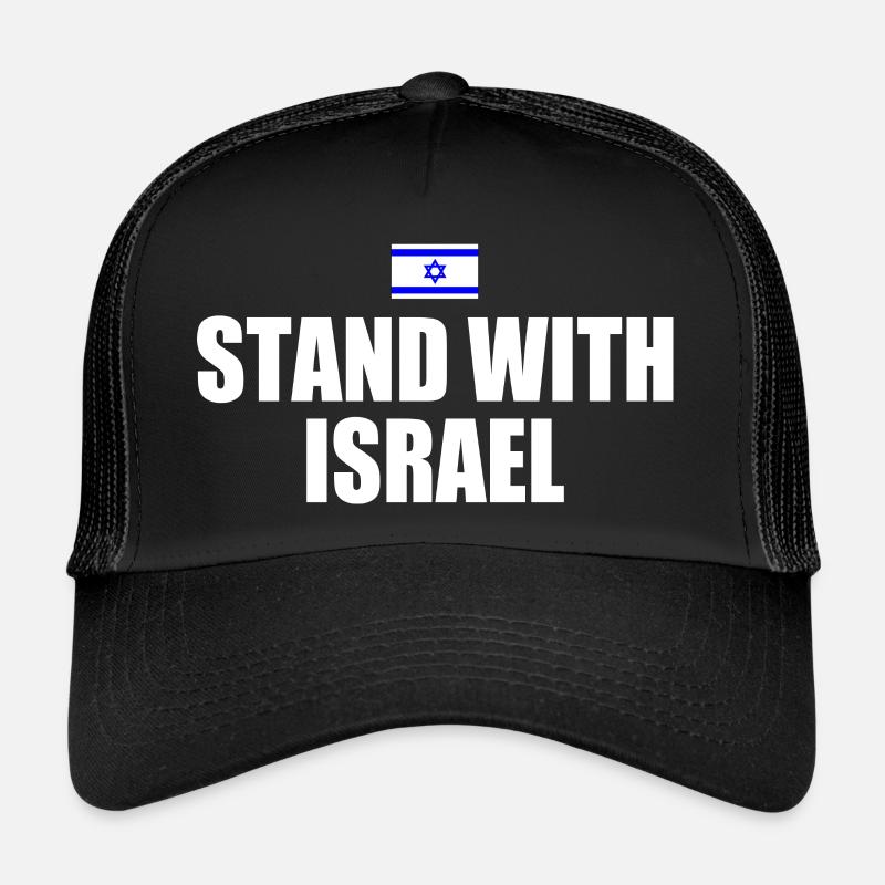 Stand with israel - Trucker Cap - Schwarz/Schwarz