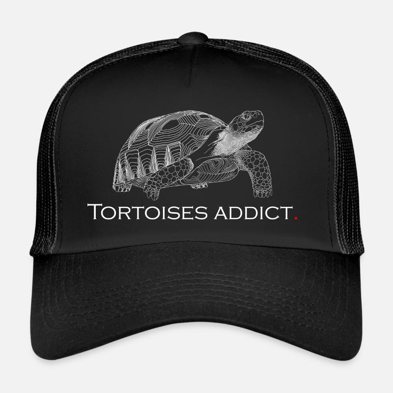 Schildkröten süchtig - Trucker Cap - Schwarz/Schwarz