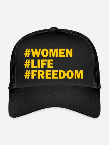 Women life freedom - Casquette trucker  - noir/noir - Devant