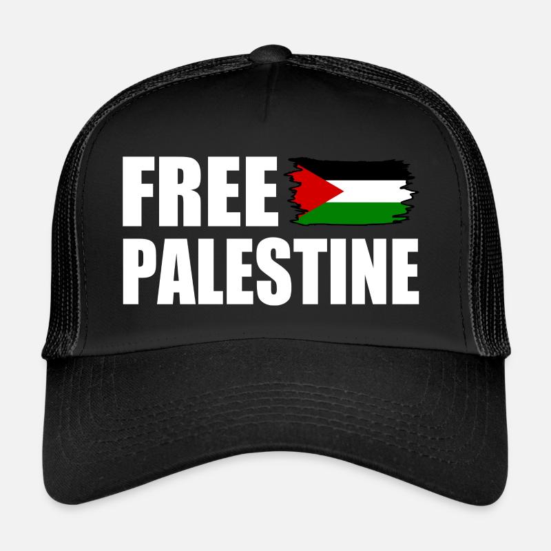 Free palestine - Trucker Cap - Schwarz/Schwarz