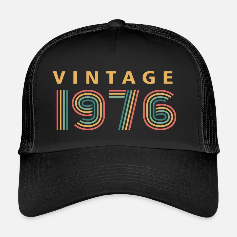 vintage 1976 - Trucker Cap - black/black