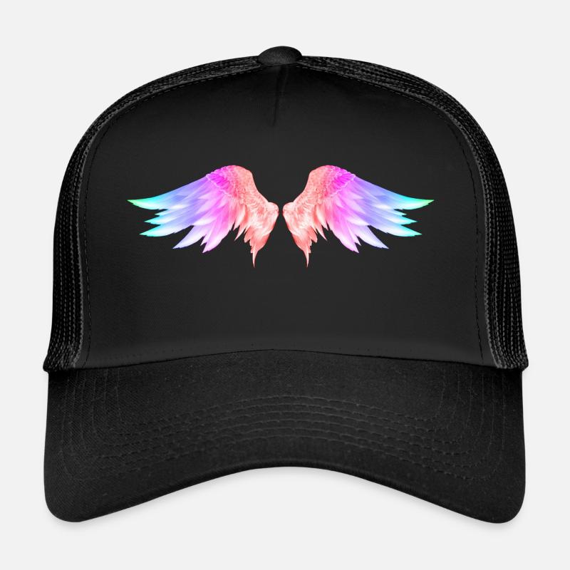 Engelsflügel - Trucker Cap - Schwarz/Schwarz