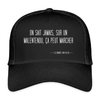 Les bronzés font du ski - Casquette trucker  - noir/noir - Devant