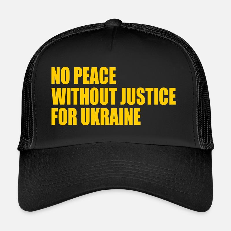 No peace without justice for ukraine Casquette trucker 