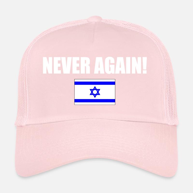 Never again - israel Trucker Cap
