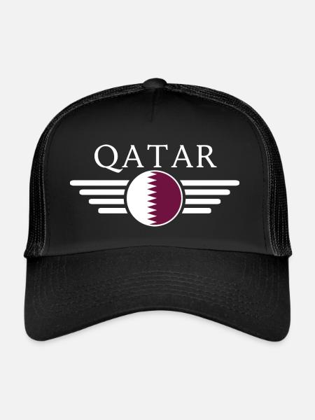 Qatar Style Design T-Shirt - Trucker Cap - black/black - Front