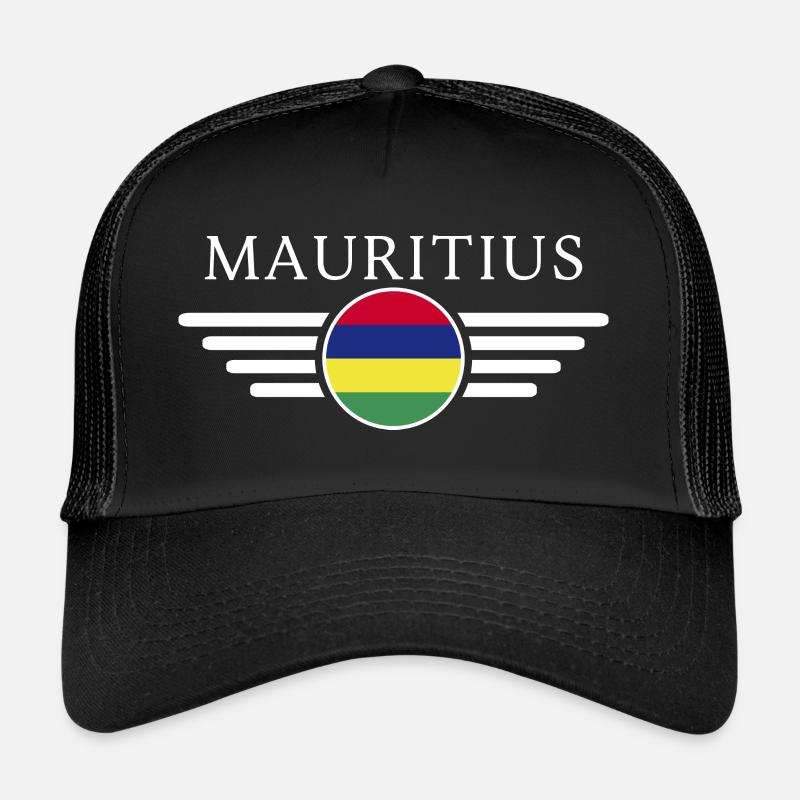 I Love Mauritius, Elegance Style Design T-Shirt - Trucker Cap - black/black