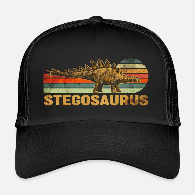 Stegosaurus - Trucker Cap - Schwarz/Schwarz