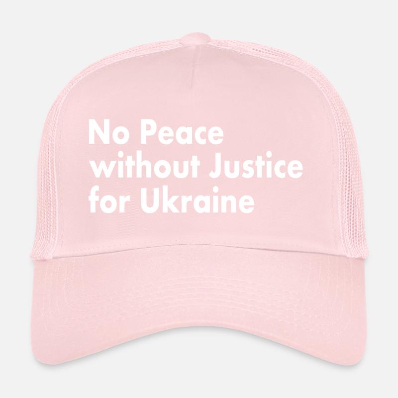 No peace without justice for ukraine Trucker Cap