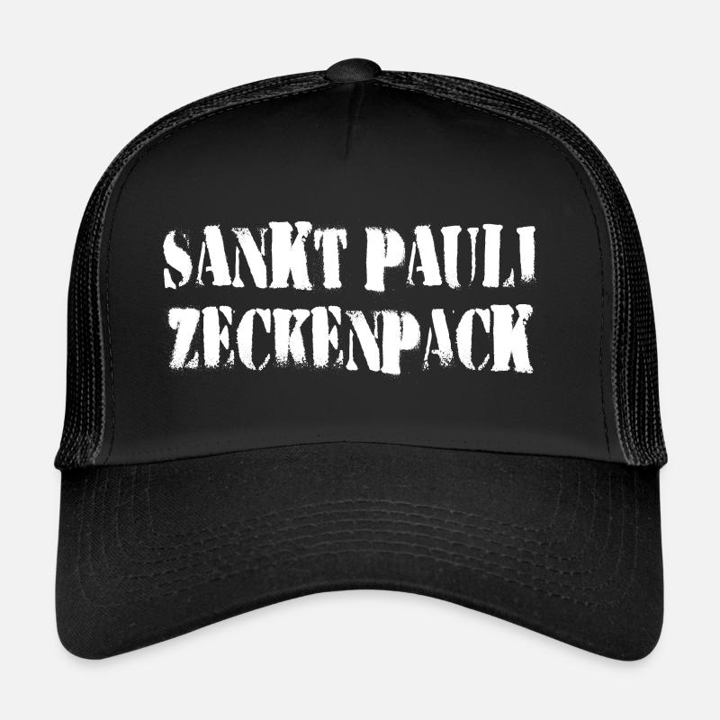 Pack de tiques Sankt Pauli - Casquette trucker  - noir/noir