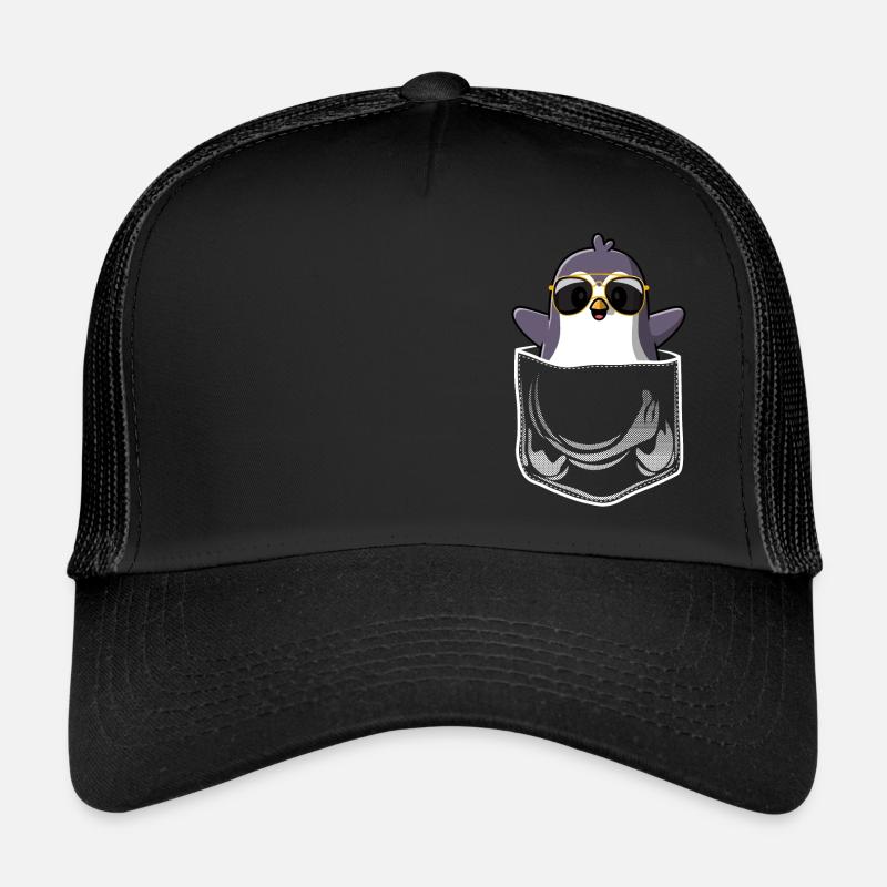 Penguin Chest Bag Sunglasses Pocket Trucker Cap