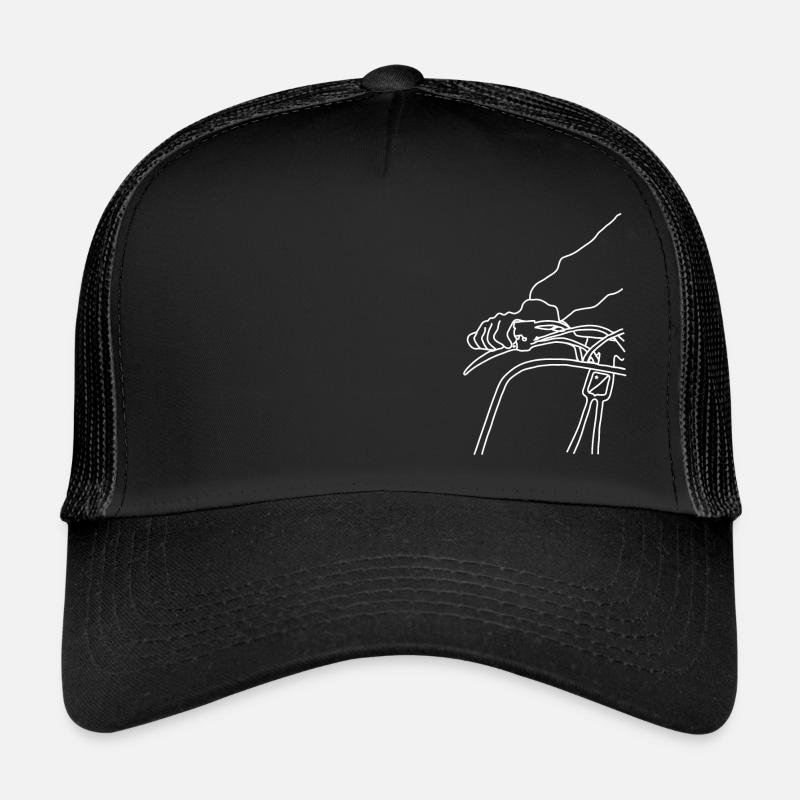 Roller Front Ausschnitt Illustration - Trucker Cap - Schwarz/Schwarz
