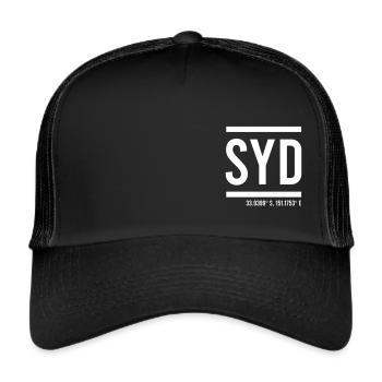 SYD Sydney Kingsford Smith International Airport - Trucker Cap - black/black - Front