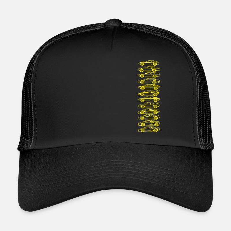 Lambo évolution - Casquette trucker  - noir/noir