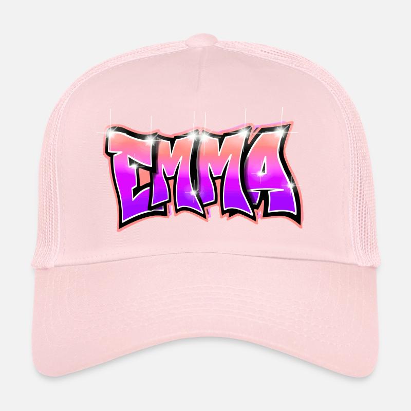 Graffiti Name EMMA Pink Trucker Cap