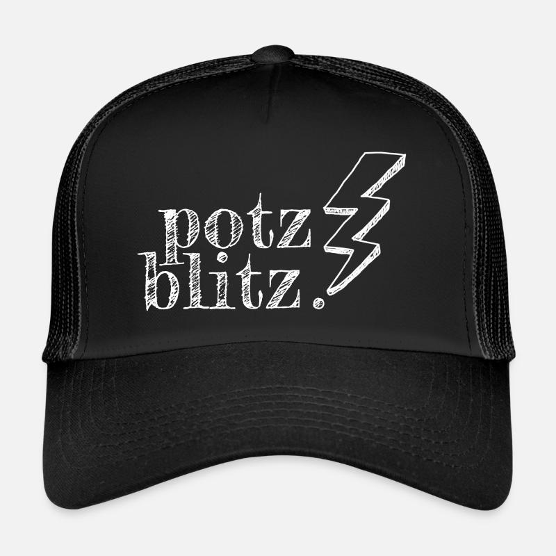 cool potzblitz! Shirt - Trucker Cap - black/black