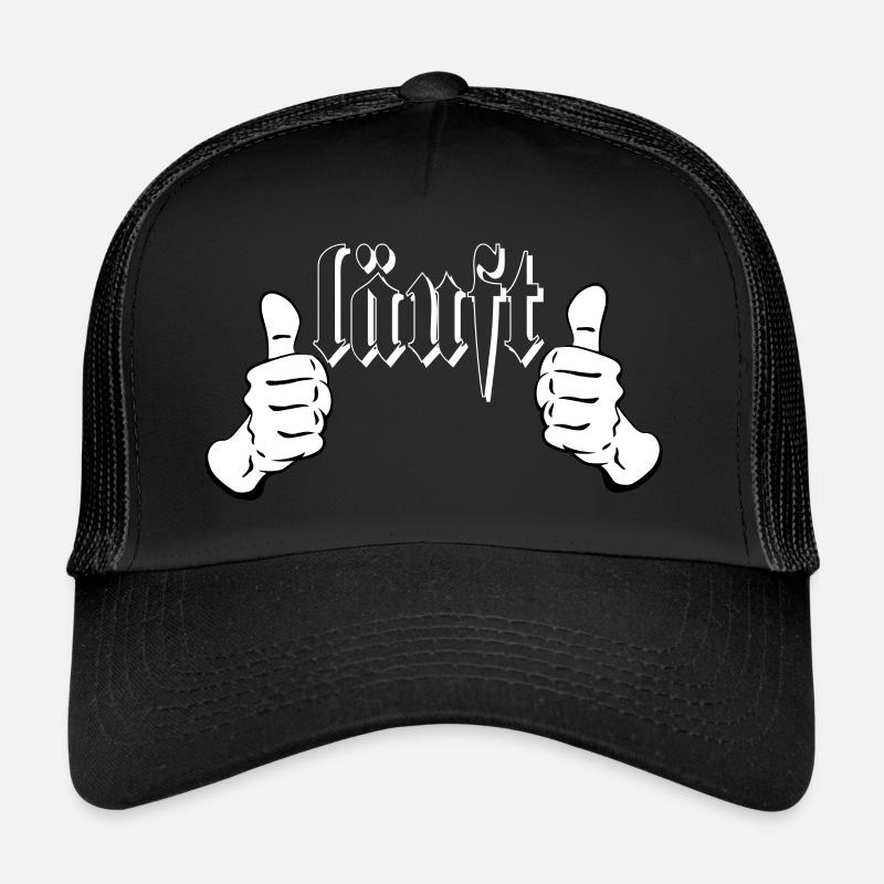 läuft,Spruch,Sprüche,Lustige Sprüche,Humor,Spaß, Trucker Cap