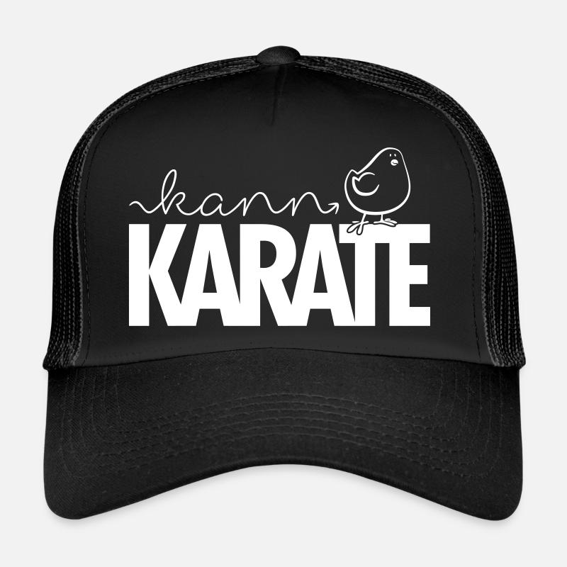 Kücken kann KARATE - Trucker Cap - Schwarz/Schwarz