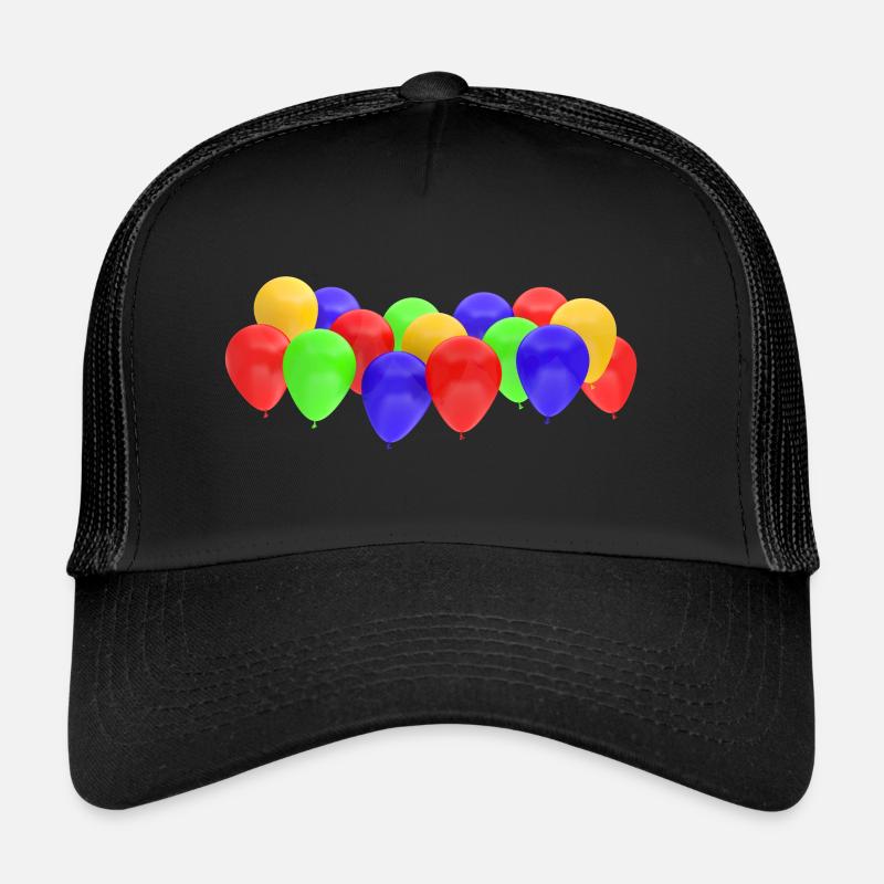 bunte aufblasbare Ballons - Trucker Cap - Schwarz/Schwarz