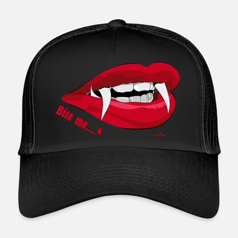 Bite me... - Trucker Cap - Schwarz/Schwarz
