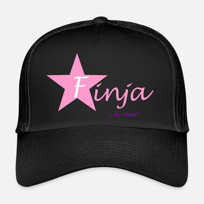 Finja - Trucker Cap - Schwarz/Schwarz
