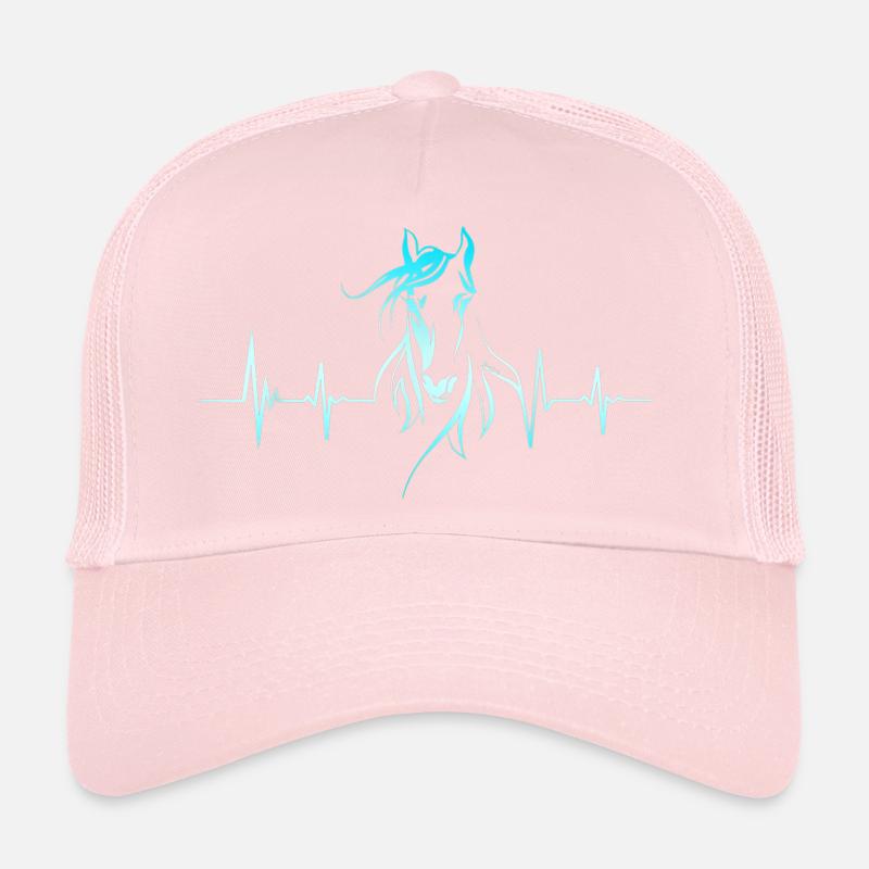 Rythme cardiaque cheval Casquette trucker 