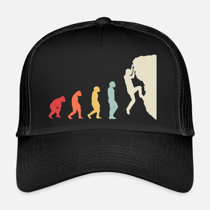 Bouldern Klettern Evolution Bergsteiger Vintage Trucker Cap