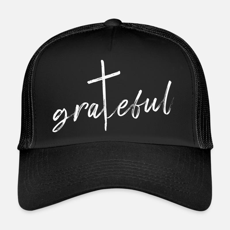 GRATEFUL - Trucker Cap - Schwarz/Schwarz