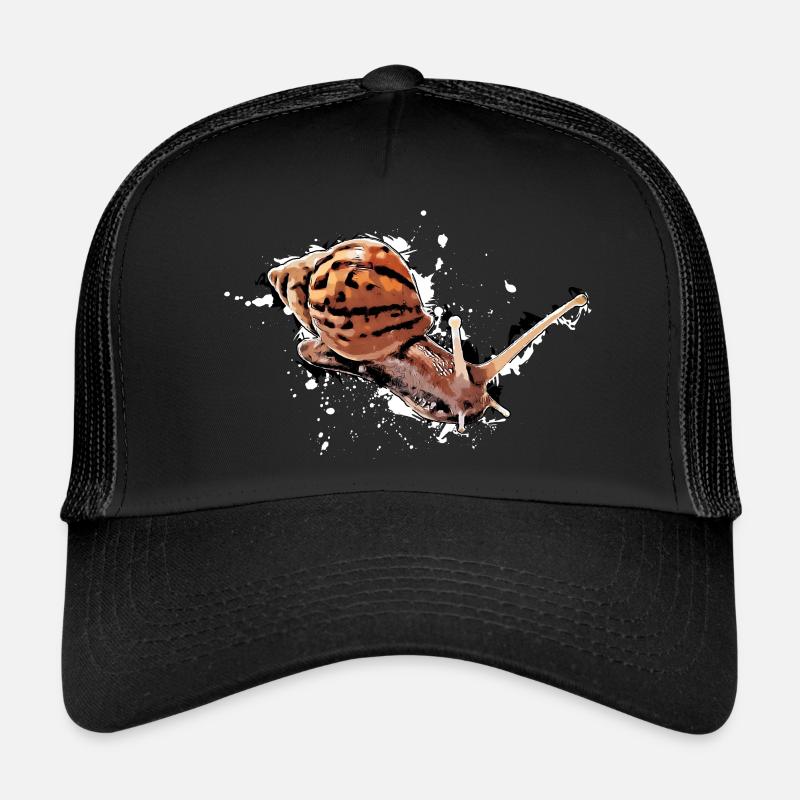 escargot avec des points - Casquette trucker  - noir/noir