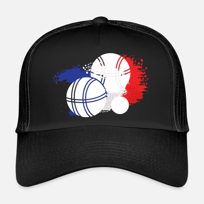 Pétanque - Trucker Cap - Schwarz/Schwarz