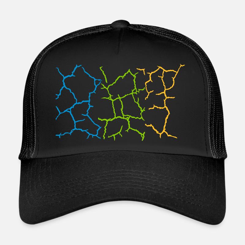 Floor Cracks Pattern Colorful Trucker Cap
