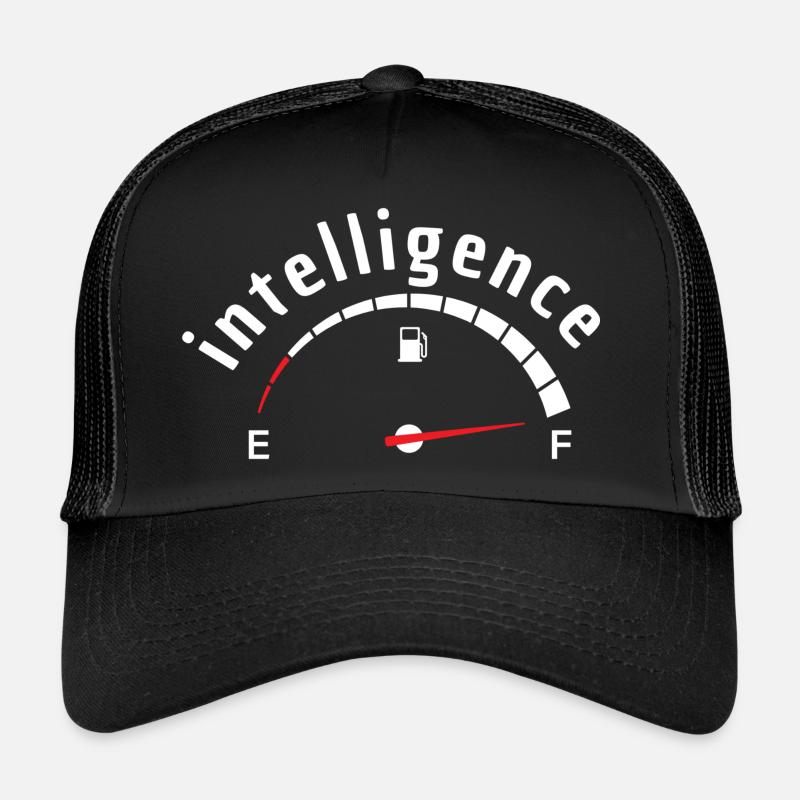 Intelligence(Funny sayings) - Trucker Cap - black/black