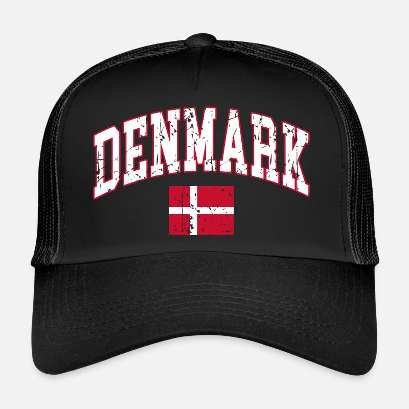 Dänemark flagge Denmark - Trucker Cap - Schwarz/Schwarz