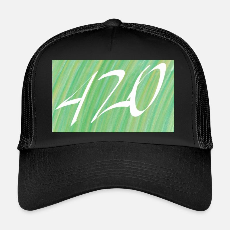 420 Design Gradient Green Trucker Cap